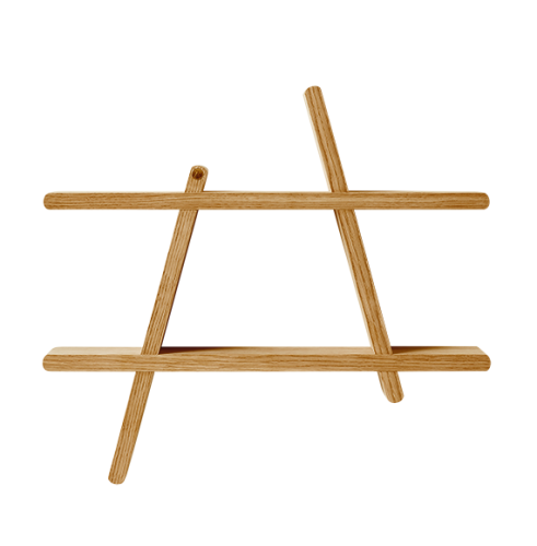 Drewniana półka na ścianę A-Shelf, dąb olejowany 52x9x46 - Andersen Furniture