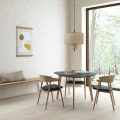 Stół do jadalni asymetryczny T8, kolor blatu do wyboru - Andersen Furniture