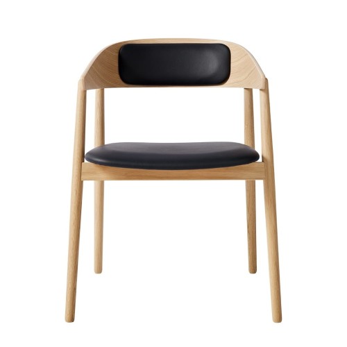 Drewniane krzesło tapicerowane AC2, dąb bielony - Andersen Furniture