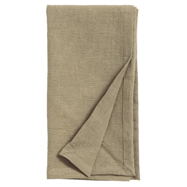 Serwetki bawełniane lniane 40x40, Hemmed szarobeżowe, 6 szt - Nordal