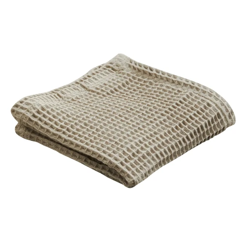 Ręcznik do twarzy waflowy Vata Ayu 35x35, szary, 2 szt - Nordal