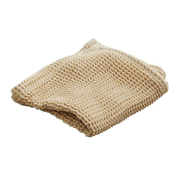 Ręcznik do twarzy waflowy Pitta Ayu 35x35, piaskowy, 2 szt - Ayu