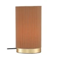 Lampa stołowa plisowana Dora, brązowa - PR Home