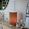 Lampa stołowa plisowana Dora, brązowa - PR Home