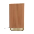 Lampa stołowa plisowana Dora, brązowa - PR Home