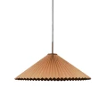 Lampa wisząca plisowana Dora, brązowa - PR Home