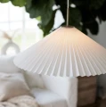 Lampa wisząca plisowana Dora, biała - PR Home