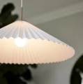 Lampa wisząca plisowana Dora, biała - PR Home