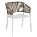 Krzesła na balkon Oriengo Taupe White, 2 szt - Hesperide
