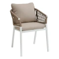 Krzesła na balkon Oriengo Taupe White, 2 szt - Hesperide