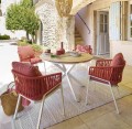 Krzesła na balkon Oriengo Brick White, 2 szt - Hesperide