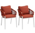 Krzesła na balkon Oriengo Brick White, 2 szt - Hesperide