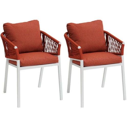Krzesła na balkon Oriengo Brick White, 2 szt - Hesperide