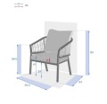 Fotel na taras, balkon Oriengo Taupe White - Hesperide