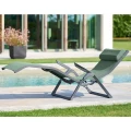 Leżak ogrodowy składany Decima, oliwkowy zielony - Hesperide