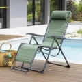 Fotel rozkładany ogrodowy Silos, oliwkowy zielony - Hesperide