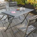 Stolik składany na taras Azua 110x71, grafitowy - Hesperide