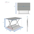 Stół ogrodowy metalowy Greensboro 110x70, szary quartz - Hesperide