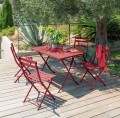 Stół ogrodowy metalowy Greensboro 110x70, pomegranate - Hesperide