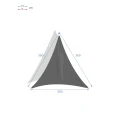 Żagiel przeciwsłoneczny trójkątny Curacao 3x3x3 m, szary - Hesperide