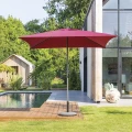 Parasol ogrodowy kwadratowy, Soya 2.5x2.5m, bordowy - Hesperide