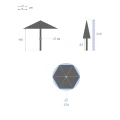 Parasol ogrodowy, Soya 2.7m okrągły odchylany, szary - Hesperide