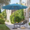 Parasol ogrodowy, Sisko 2.7m, okrągły odchylany, niebieski - Hesperide
