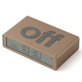 Budzik elektroniczny, dwustronny Flip Classic, soft gold - Lexon
