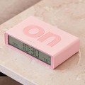 Budzik elektroniczny, dwustronny Flip Classic, różowy - Lexon