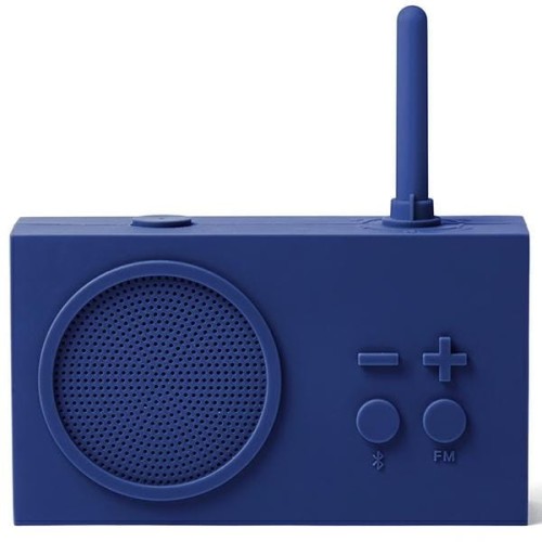 Radio przenośne, wodoodporne Bluetooth, Tykho 3, niebieskie – Lexon