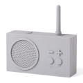 Radio przenośne, wodoodporne Bluetooth, Tykho 3, jasnoszare – Lexon