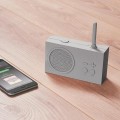 Radio przenośne, wodoodporne Bluetooth, Tykho 3, jasnoszare – Lexon