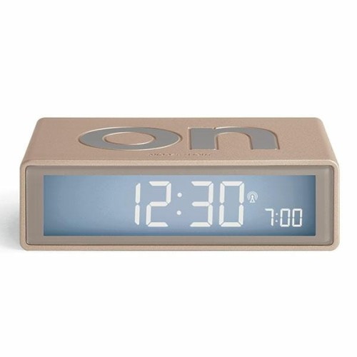 Budzik sterowany radiowo, na baterie Flip+, gold - Lexon