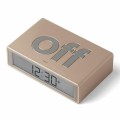 Budzik sterowany radiowo, na baterie Flip+, gold - Lexon