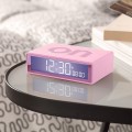 Budzik sterowany radiowo, na baterie Flip+, różowy - Lexon