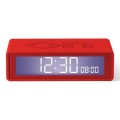 Budzik na baterie, podróżny Flip+ Travel, czerwony - Lexon
