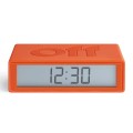Budzik na baterie, podróżny Flip+ Travel, pomarańczowy - Lexon