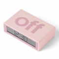 Budzik na baterie, podróżny Flip+ Travel, różowy - Lexon