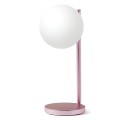 Lampka z ładowarką indukcyjną Bubble, różowa - Lexon
