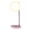 Lampka z ładowarką indukcyjną Bubble, różowa - Lexon