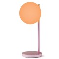 Lampka z ładowarką indukcyjną Bubble, różowa - Lexon