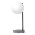 Lampka z ładowarką indukcyjną Bubble, szara - Lexon