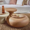 Designerski stolik kawowy okrągły Pretoria Ø70, terrakota - Pomax
