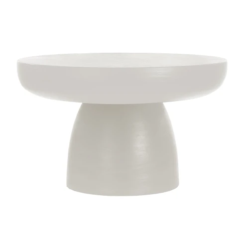 Stolik kawowy nowoczesny Pretoria Ø60, biały - Pomax