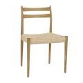 Krzesło z plecionym siedziskiem, drewniane Minou, naturalne - Pomax
