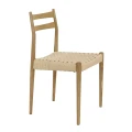 Krzesło z plecionym siedziskiem, drewniane Minou, naturalne - Pomax
