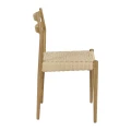 Krzesło z plecionym siedziskiem, drewniane Minou, naturalne - Pomax
