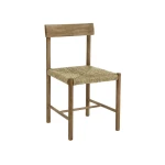 Krzesło drewniane z plecionką rattanową Mesimeri - Pomax
