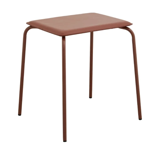 Stołek tapicerowany Esa, Rust Red - Nordal