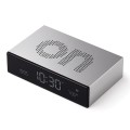 Budzik zegar elektroniczny Flip Premium, aluminum - Lexon